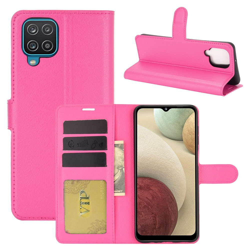 Étui portefeuille Folio en cuir pour Samsung Galaxy A12 / M12 / F12 Étui portefeuille Folio en cuir pour Samsung Galaxy A12 / M12 / F12